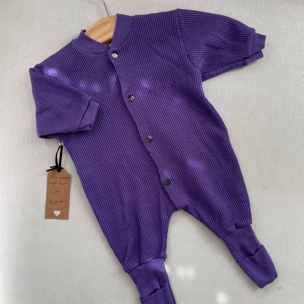 Vintage Snugabye Purple Kids One Piece